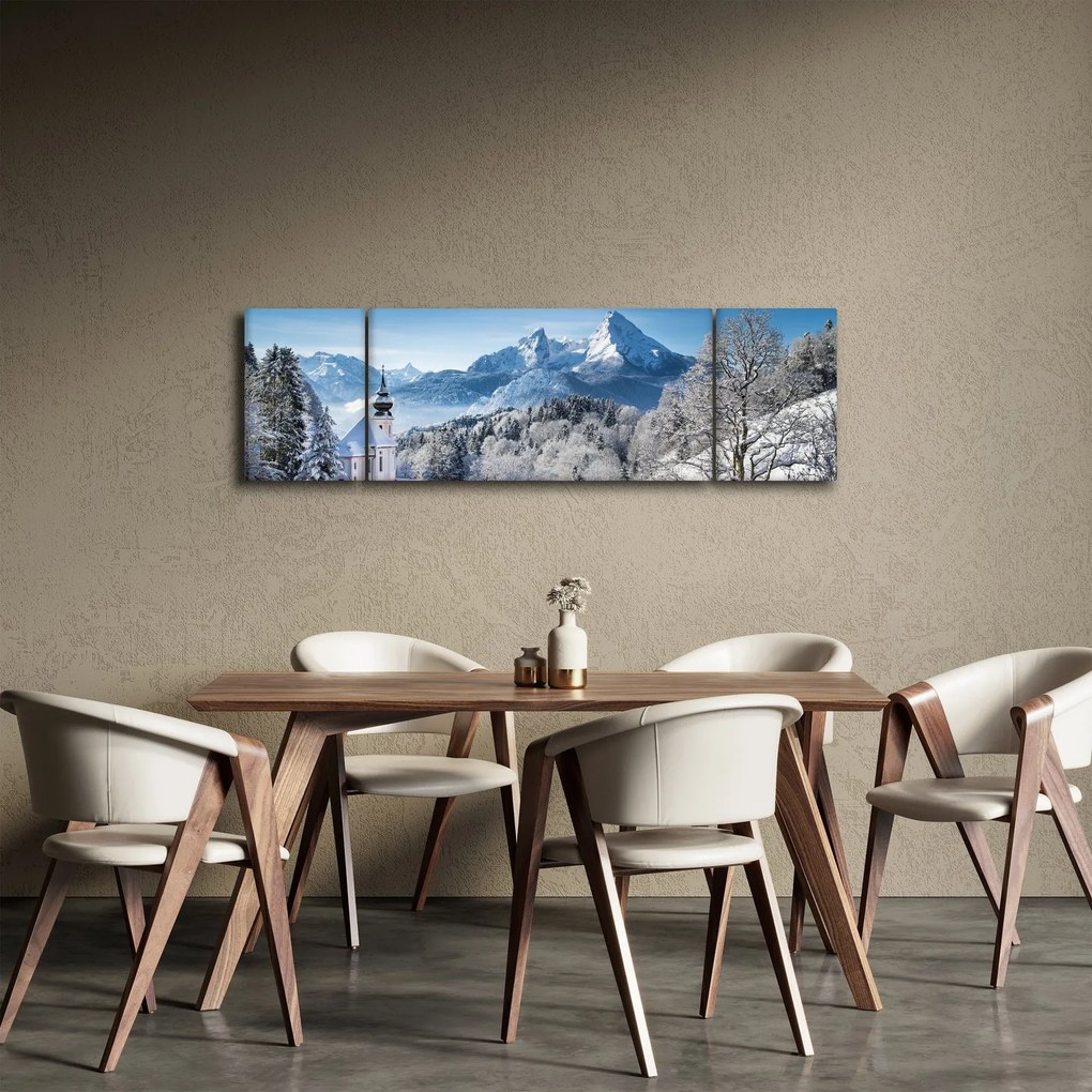 Obraz - Zaśnieżony krajobraz (170x50 cm)