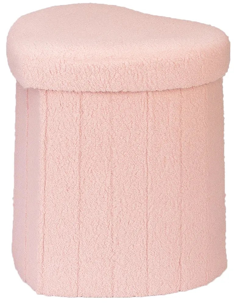 Pufa serce ALLOY, tapicerka baranek, 34 x 28 x 35 cm