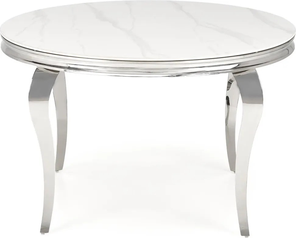 Stylizowany okrągły stół z marmurowym blatem Reginald Halmar