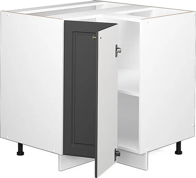 Szafka narożna antracytowo-złoty 80.5x60x82 fame-line