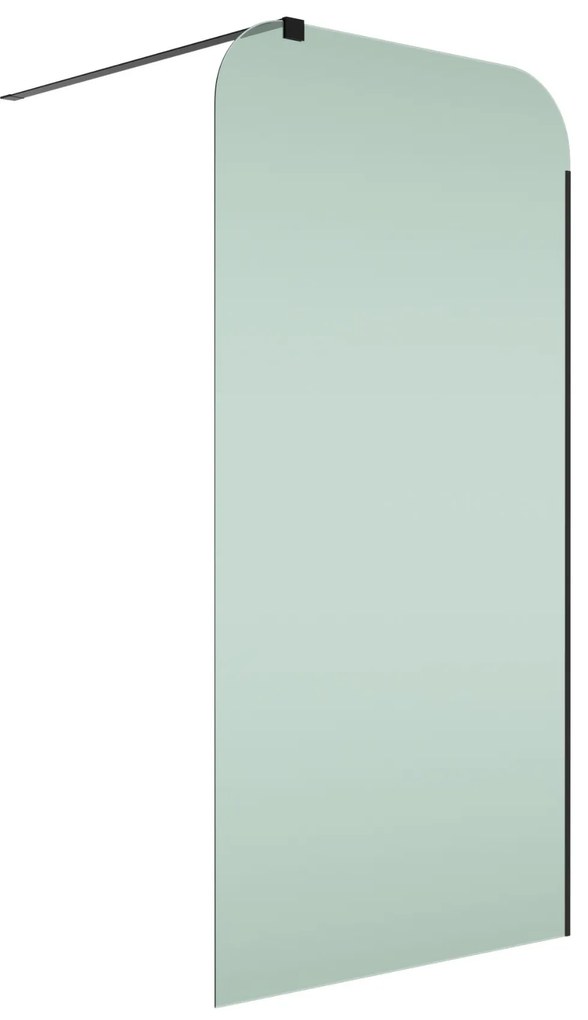 Ścianka prysznicowa WALK IN zielona 8mm MOLIS green square MASSI | rożne rozmiary : Kolor profili kabiny - złoty szczotkowany, Szerokość ścianki - 80 cm, Typ montażu - WALK in FIX (Do ściany)