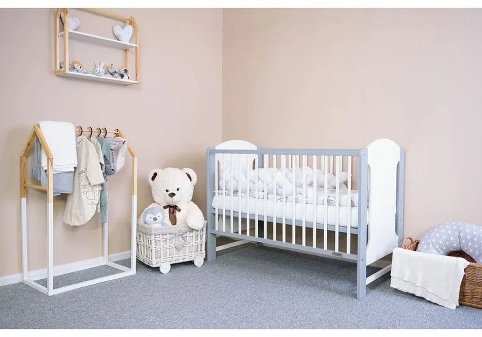 New Baby Łóżeczko dziecięce Elsa, biało-szare