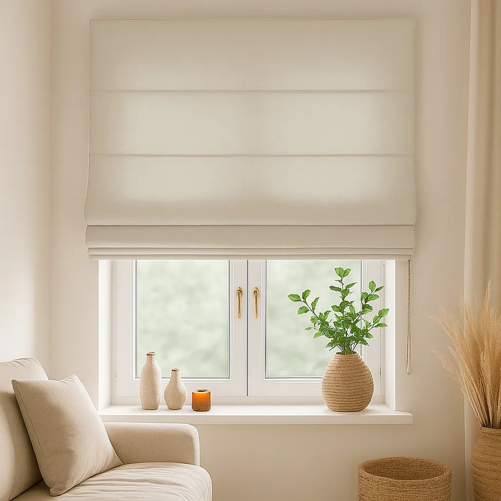 Roleta rzymska na wymiar natural EFE bez wzorów - do 200 cm