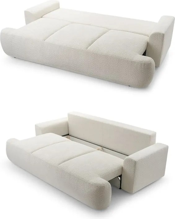 Sofa dwuosobowa VELO wolnostojący z funkcją spania w tkaninie Coral 65