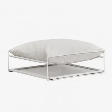 Pufa Ogrodowa Przekształcana W Stolik Pomocniczy Amaro Gardenia Biel - Sklum