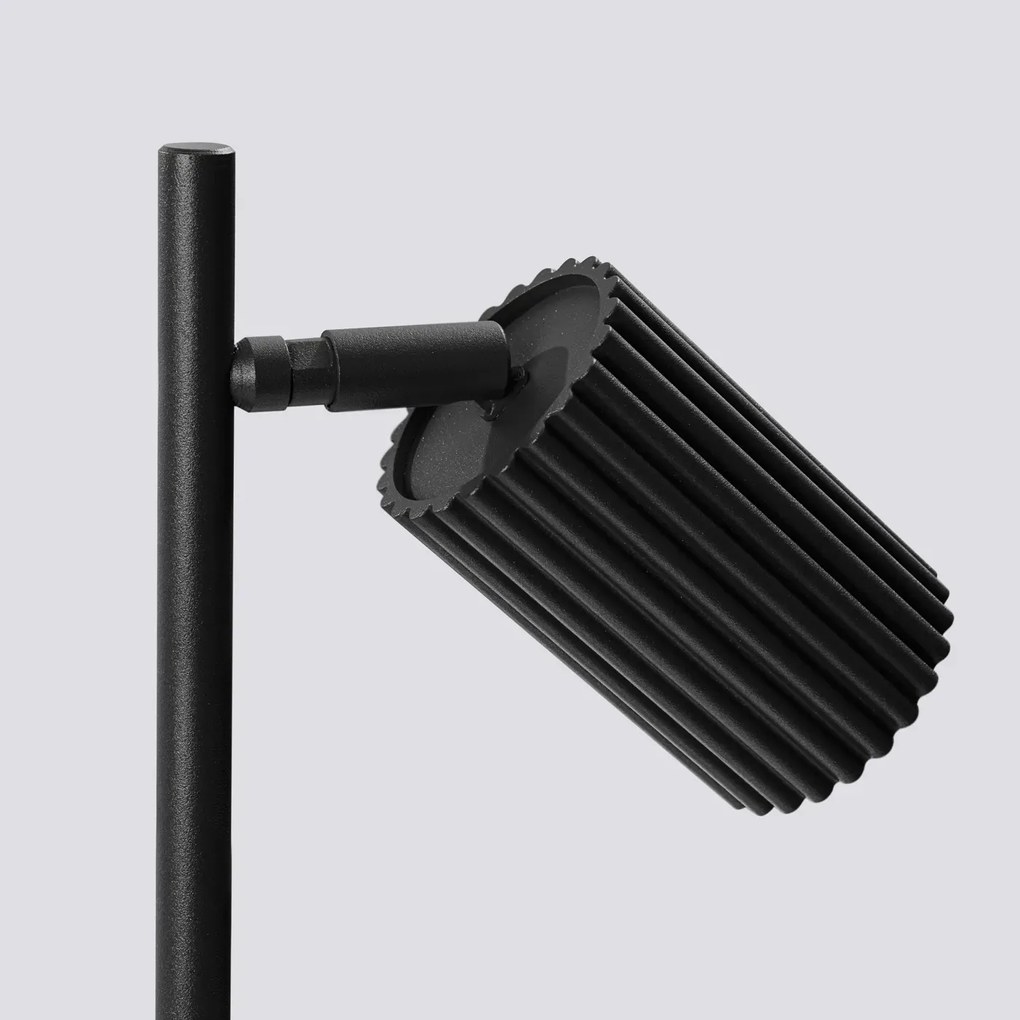 Lampa biurkowa KARBON czarna ryflowana SOLLUX  LIGHTING