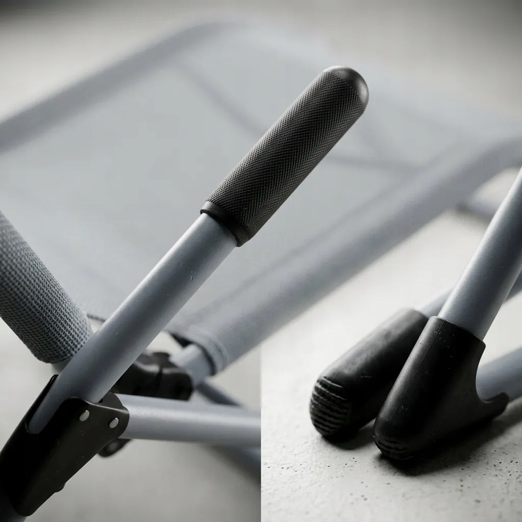 Leżak ogrodowy siateczkowy Barbados YS30, jasnoszary Texteline