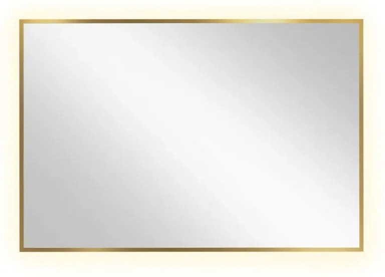 Lustro łazienkowe LUMO 90x60cm złote z oświetleniem LED BALTICA DESIGN