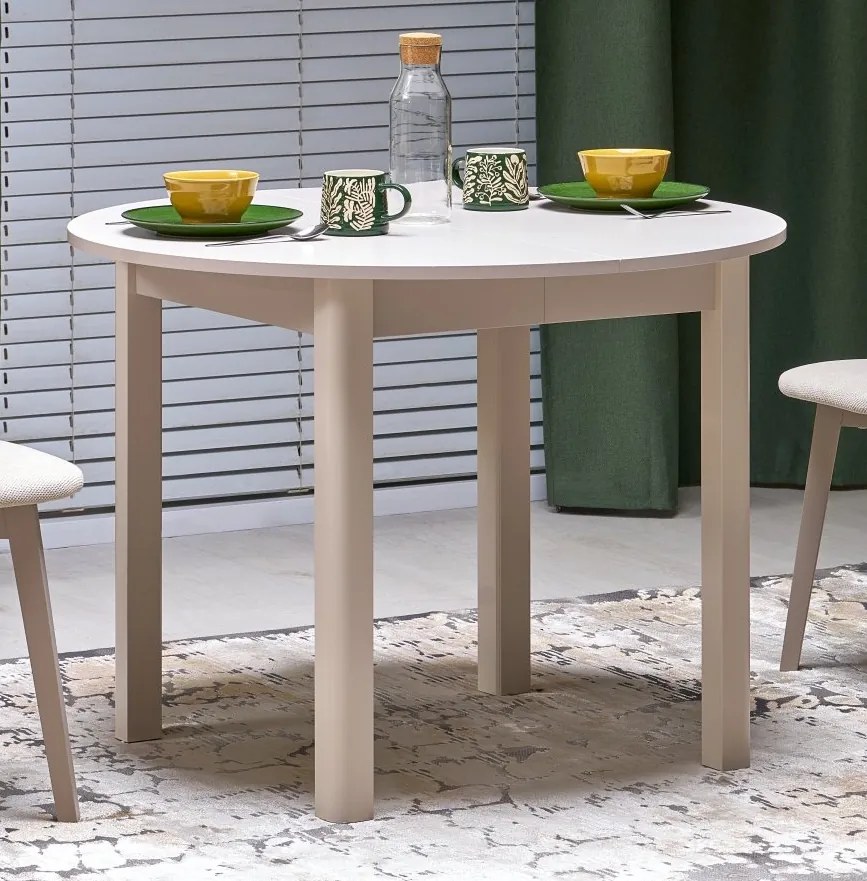 Okrągły stół z rozkładanym blatem Ringo Halmar, kaszmir