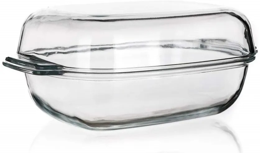 Banquet Szklane naczynie do zapiekania z pokrywką CASEO 5,7 l, kwadrat