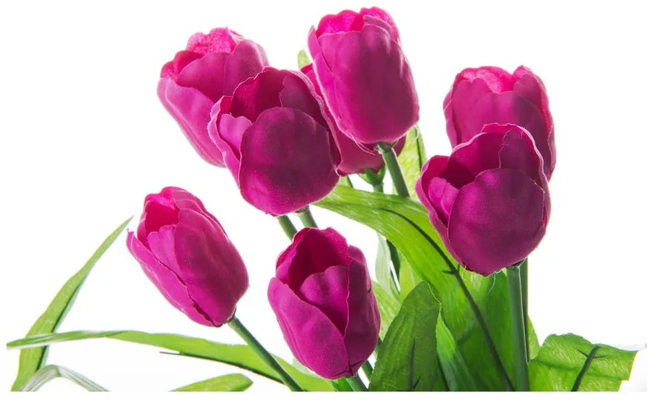 Zestaw 3 kwiatków dekoracyjnych w doniczkach Casa Selección Tulip