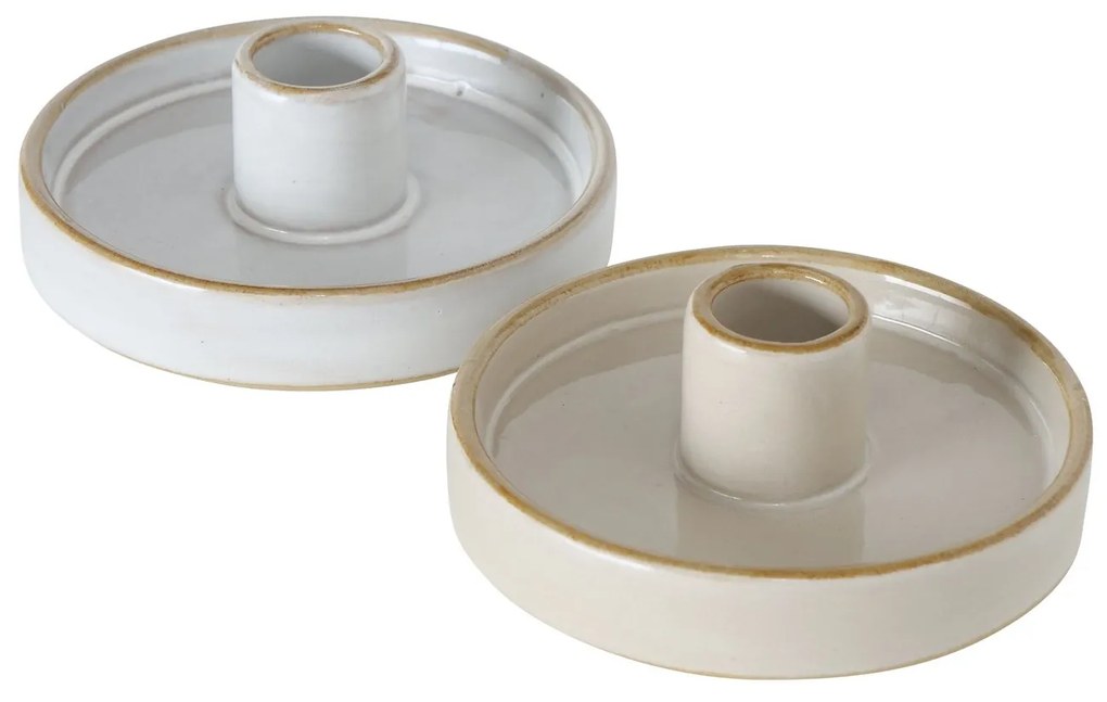 Okrągły świecznik porcelanowy MARIMA, 4 cm