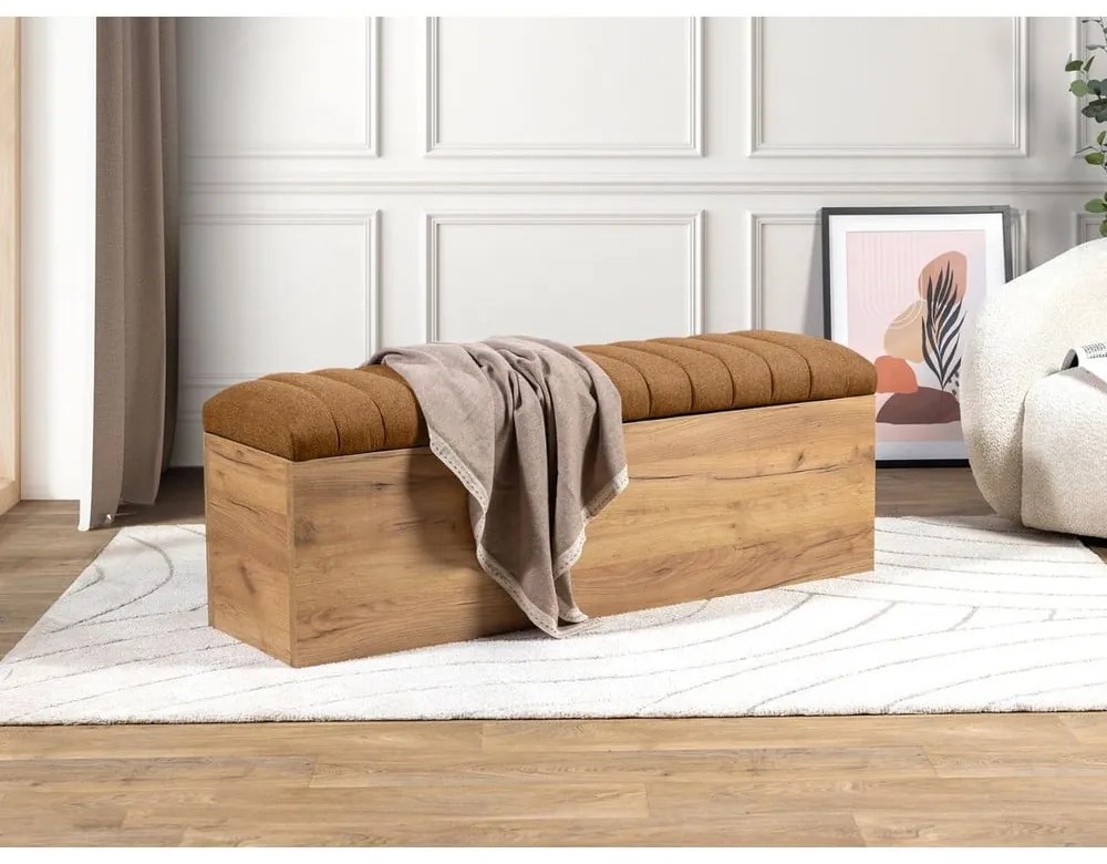 Pomarańczowo-naturalna ławka Oceane – Bobochic Paris