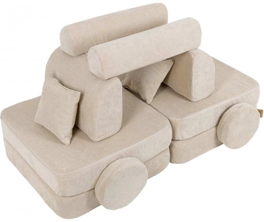 Pocket sofa plus slimcord ecru - meowbaby®