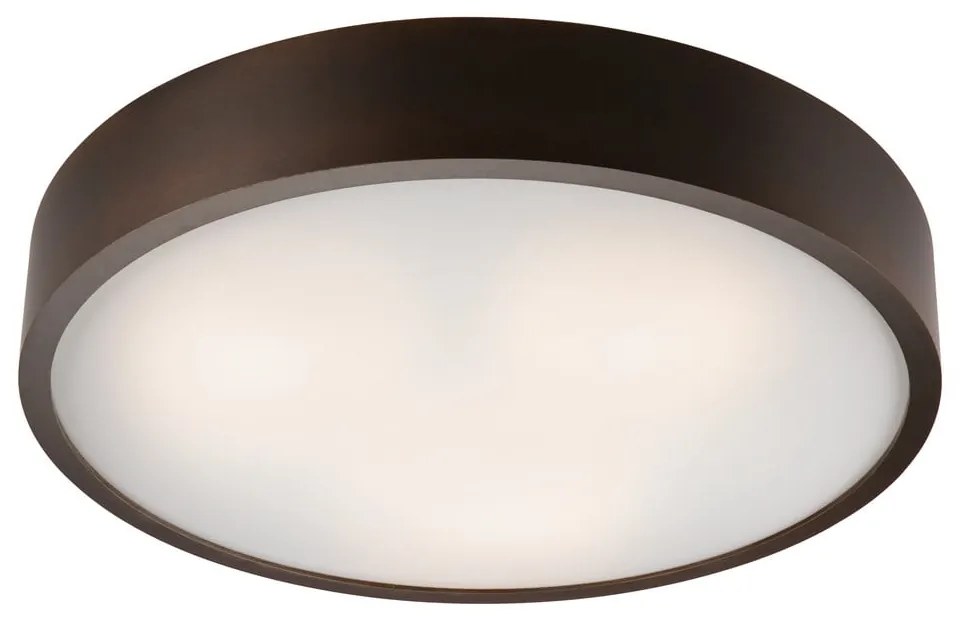 Ciemnobrązowa lampa sufitowa z szklanym kloszem ø 47 cm Eveline – LAMKUR