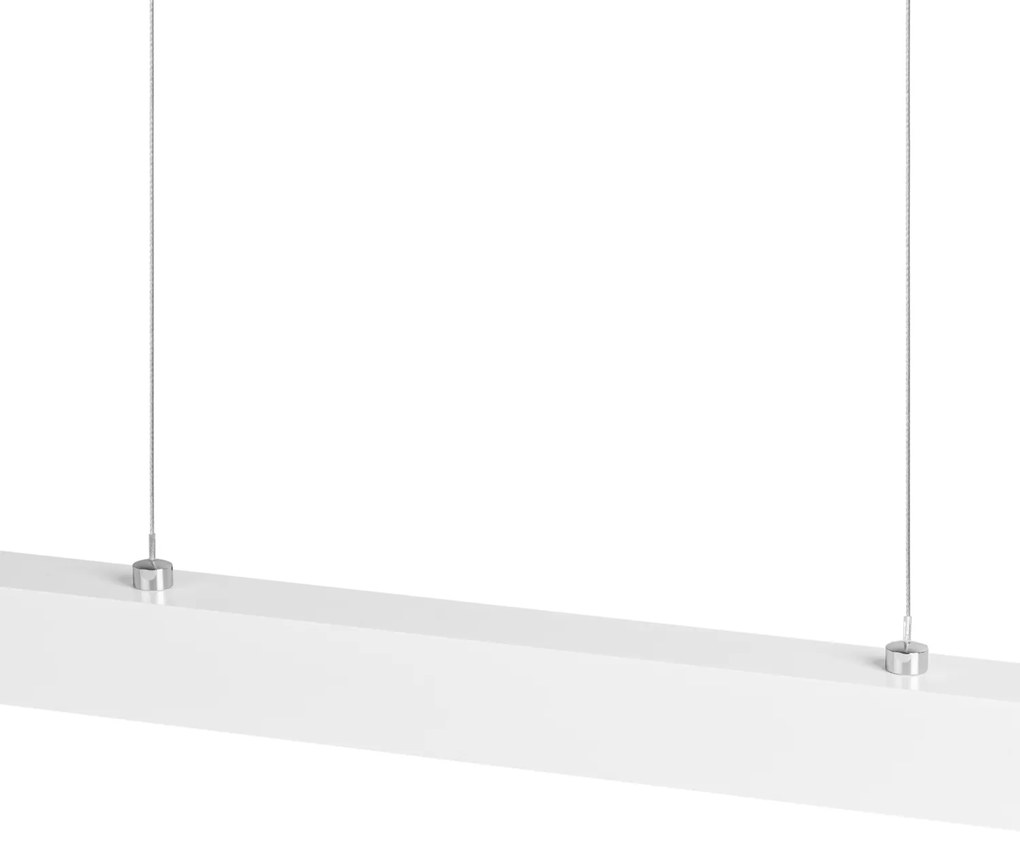 Biała lampa wisząca LED 116cm z metalu W116LED-4K-WEIß wymienny LED wy