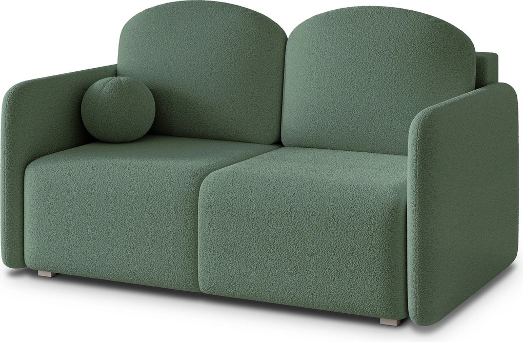 Masseno Sofa SUVI II z funkcją spania i pojemnikiem na pościel, Rozkładana sofa - Zielony, QUELLE 37