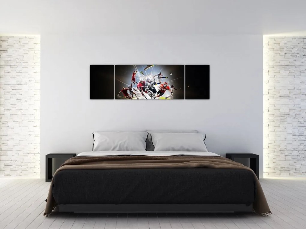Obraz - Sportowcy (170x50 cm)