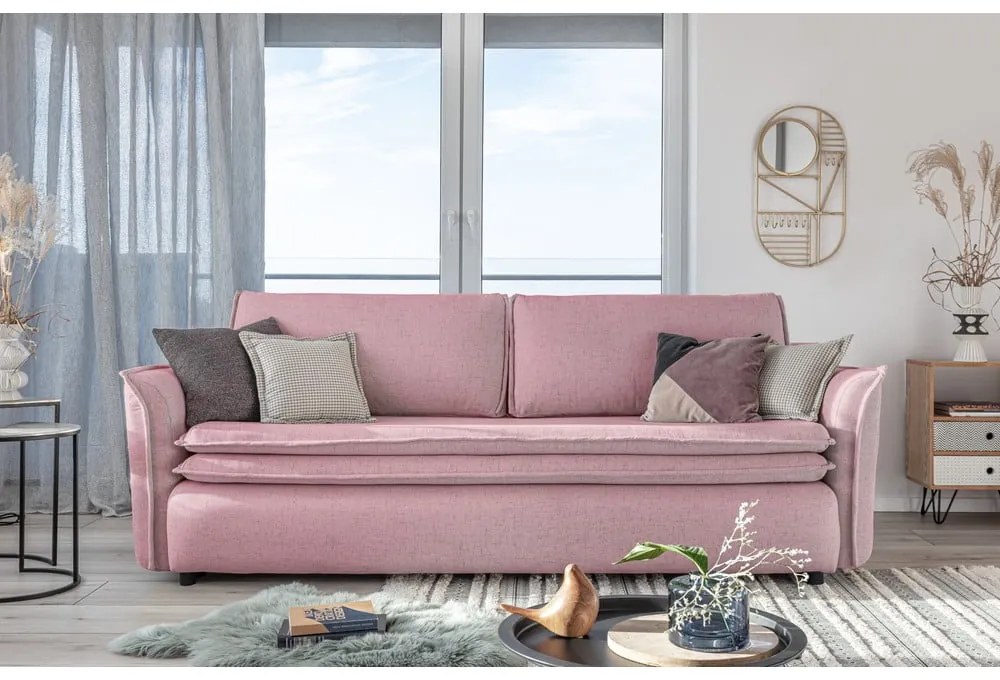 Różowa rozkładana sofa Miuform Charming Charlie