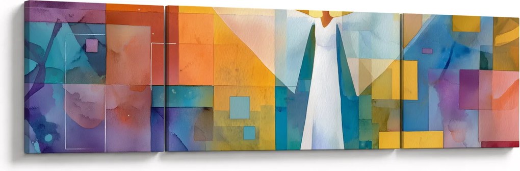 Obraz - Geometryczny anioł (170x50 cm)