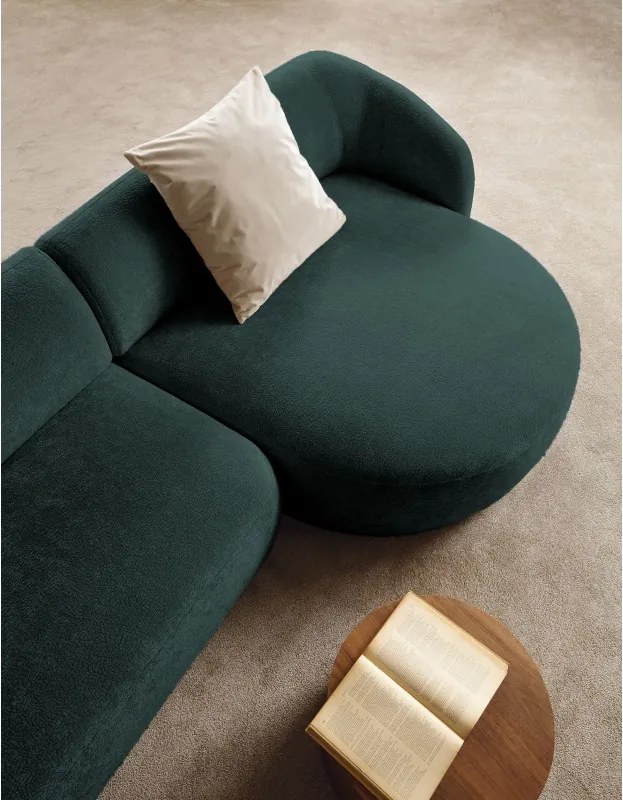 Narożnik NOBO Prawostronny system modułowy tkanina DressME 07 Zielony