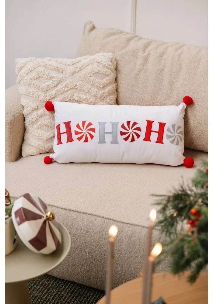 Aksamitna poduszka dekoracyjna ze świątecznym motywem 60x30 cm Ho Ho Ho – Catherine Lansfield