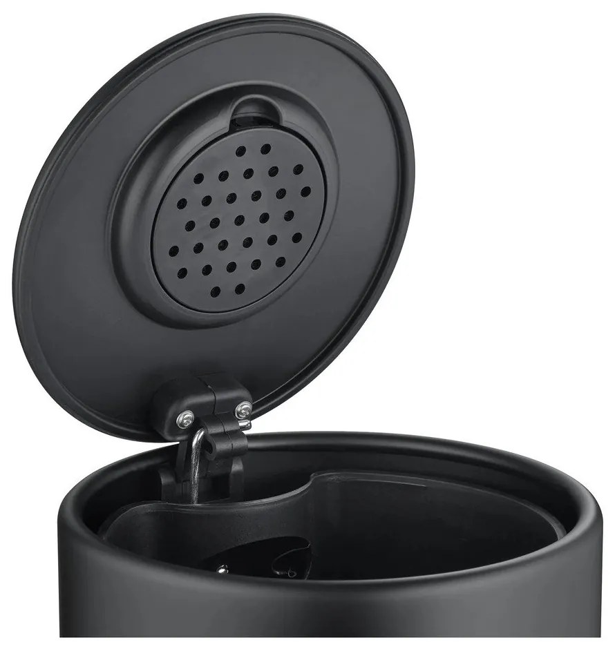 Stalowy kosz na śmieci z pedałem w kolorze matowej czerni 3 l Modo – Blomus