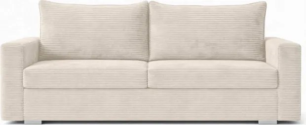 Sofa z Funkcją Spania DRAVOS Beżowa Sztruksowa Nowoczesna