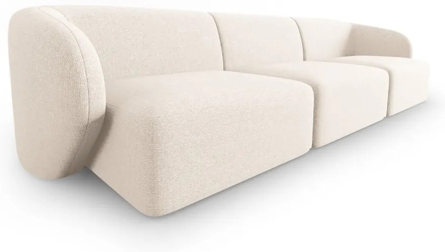 Beżowa sofa z tkaniny szenilowej 266 cm Paolo – Milo Casa