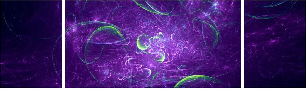 Obraz - fioletowa abstrakcja (170x50 cm)