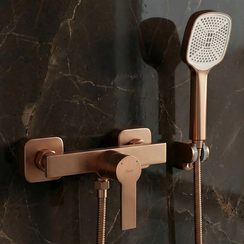 Bateria prysznicowa REA ARGUS MIEDŹ SZCZOTKOWANA