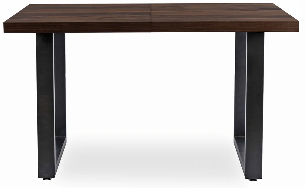 Stół Prostokątny Rozkładany TOMAS 130-230 cm Orzech/Czarny do Jadalni Nowoczesny Loft