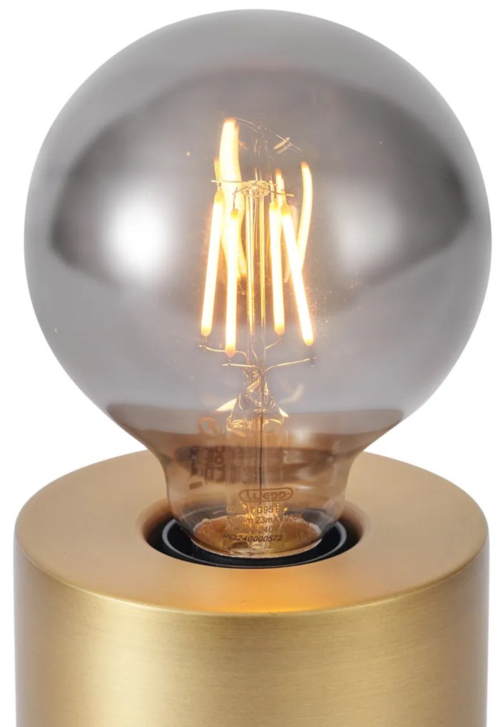 Nowoczesna lampa stołowa mosiężna 24 cm - Cylinder Nowoczesny Oswietlenie wewnetrzne