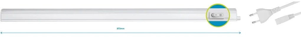 Retlux RLL 509 Liniowa oprawa LED z rurką T5,zimna biel, 87,3 cm