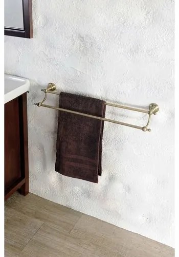 SAPHO 1318-11 Diamond Podwójny uchwyt na ręcznik 60 cm, brąz