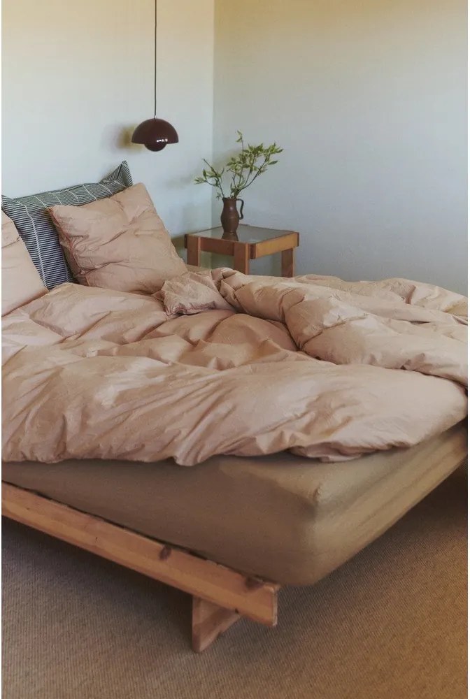 Naturalne łóżko z litego drewna sosnowego ze stelażem 120x200 cm Kanso – Karup Design