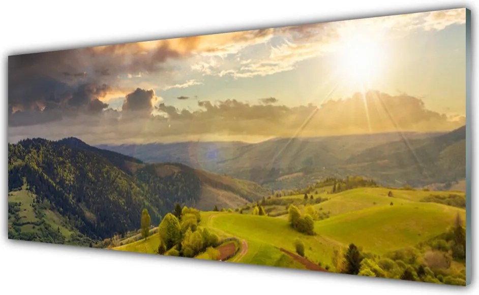 Panel Szklany Złota Godzina na Górskiej Hali