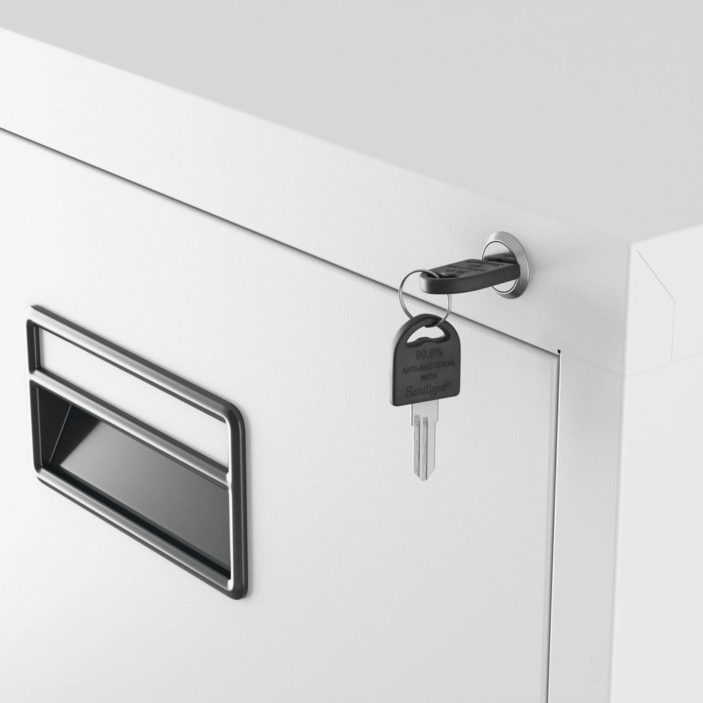 Szafa kartotekowa metalowa z 3 szufladami biała, 460x1020x620 mm: SARA