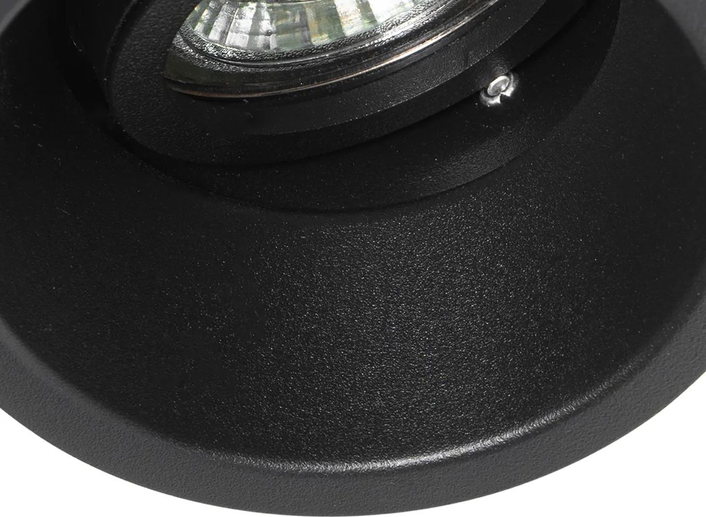 Inteligentny wpuszczany reflektor czarny regulowany z WiFi GU10 - Alloy