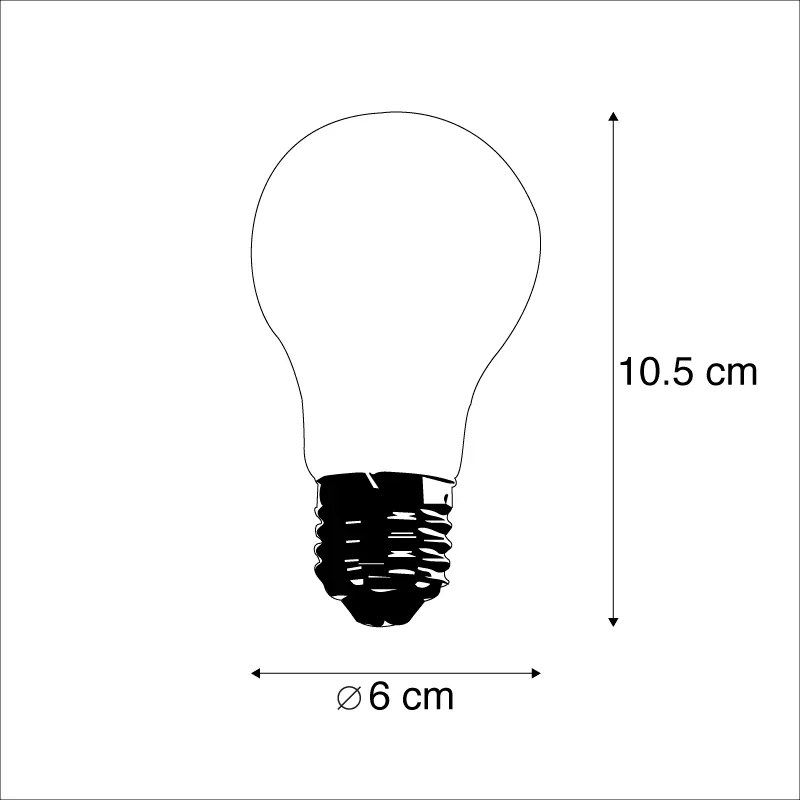 Zestaw 5 ściemnialnych lamp LED E27 szkło mleczne 7W 806 lm 2200K