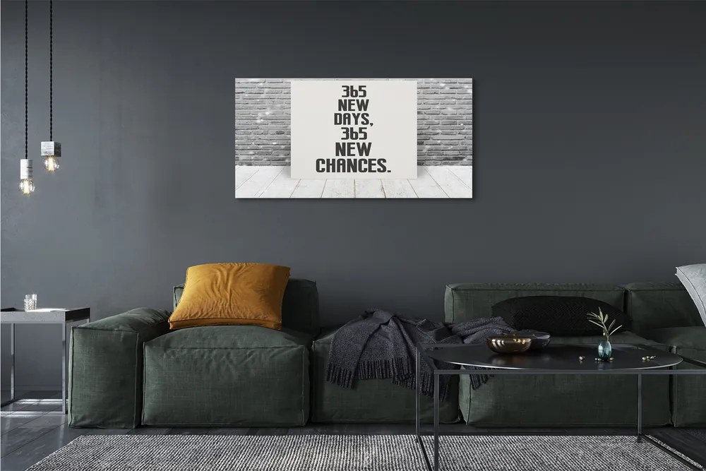 Duży obraz na płótnie Napis na Ceglanym Murze