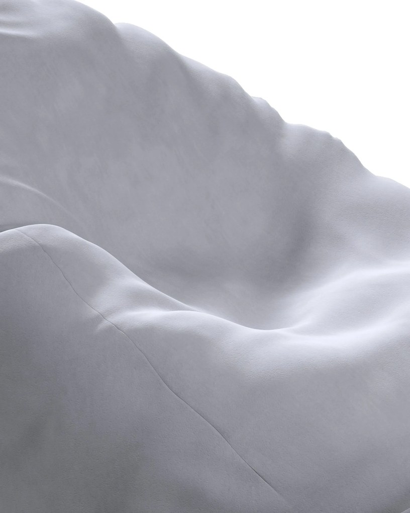 Worek do siedzenia kolor szary tkanina połyskliwa, welwetowa