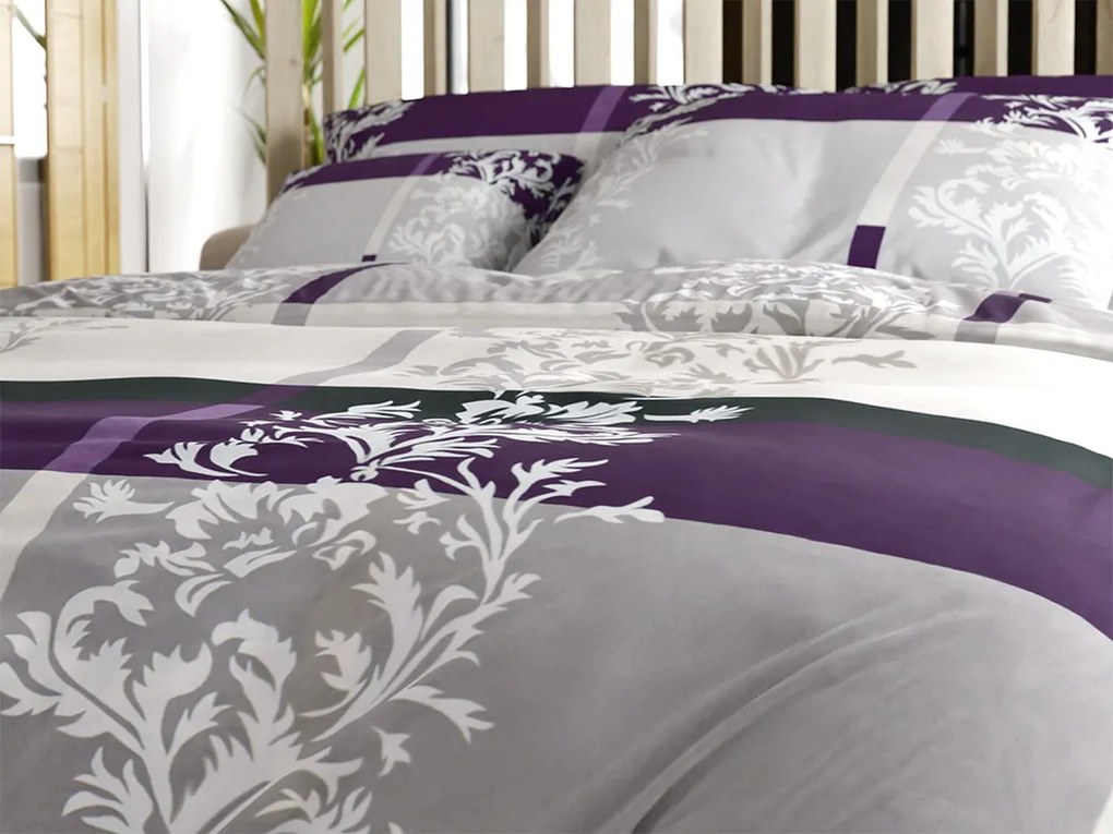 PrzytulneMieszkanie.pl PrzytulneMieszkanie.pl Pościel bawełniana DELUXE fioletowa Rozmiar pościeli: 2 szt 70 x 90 cm | 200 x 220 cm