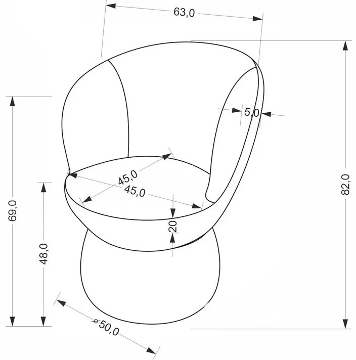 Nowoczesne beżowe krzesło obrotowe P3-K57