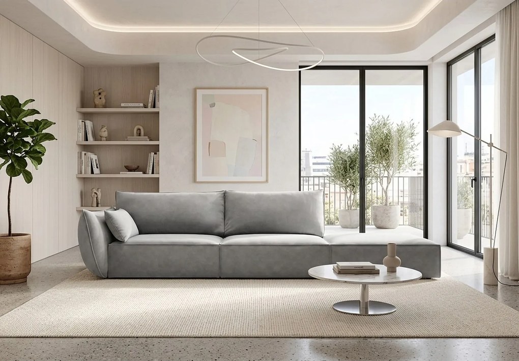 Szezlong prawy Cookie 264 x 110 cm Manila 15 szary