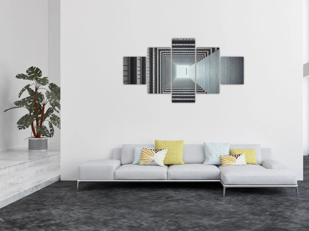 Obraz - Widok z wnętrza budynku (125x70 cm)