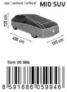 Compass Pokrowiec przeciw gradowi PREMIUM MID SUV 480 x 195 x 155 cm