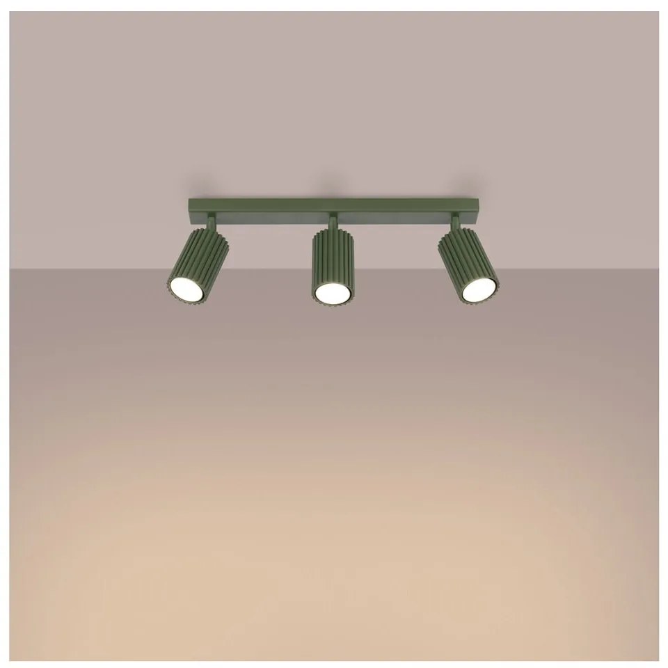 Zielona lampa punktowa 6,5x45 cm Gleam – Sollux