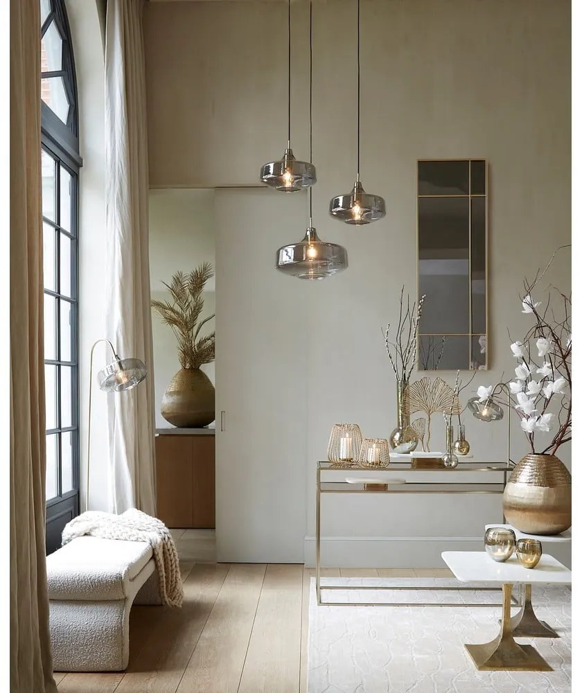 Kremowa ławka z materiału bouclé Nafya – Light &amp; Living