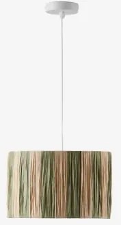 Lampa Sufitowa Ø30 Cm Z Plecionego Papieru Marsali Biała & Armia Ø30 Cm - ↑25 Cm Green Marsali - Sklum